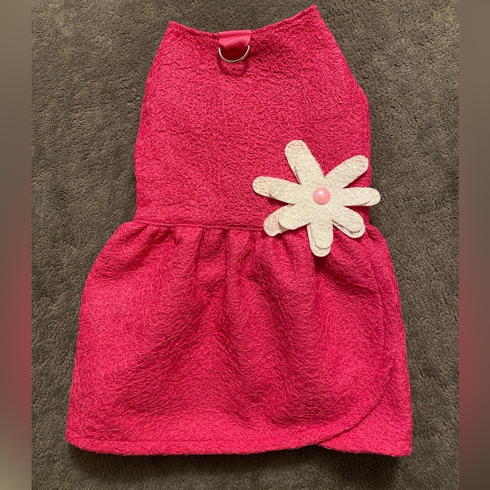 🐾 Dog - Pink Daisy Dress